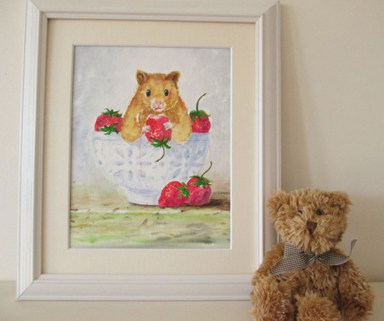 Strawberries and cute Animal