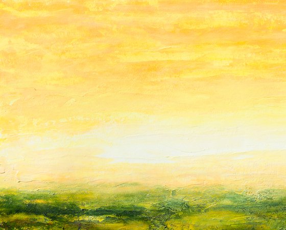 Landscape with yellow sky