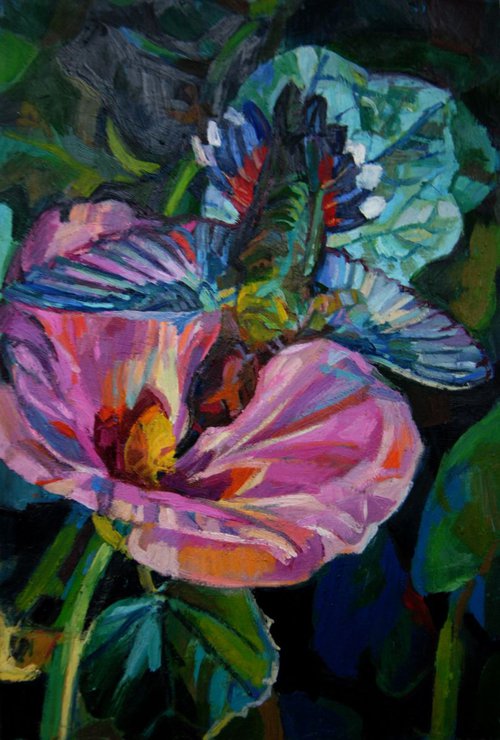 Hummingbird on flower by Maja Đokić Mihajlović