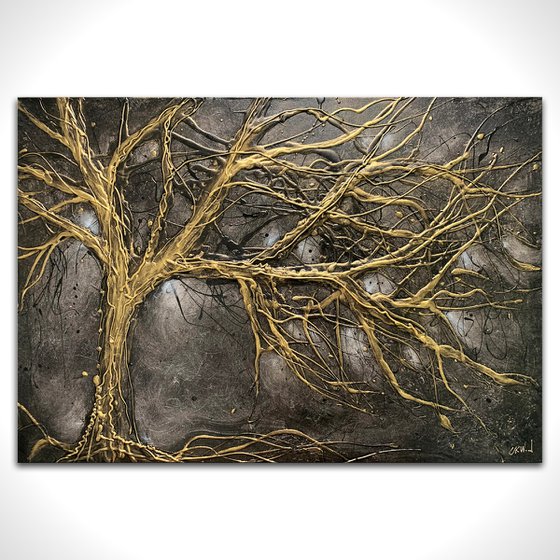 Midnight Gold Tree Large 100 x 70cm