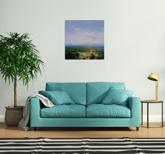 " Where Heaven Touches the Earth " Large Painting !!! 80x80cm....SPECIAL PRICE!!!