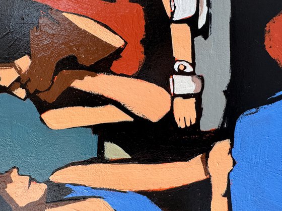 Woman in Yellow Hat - Original Painting Small