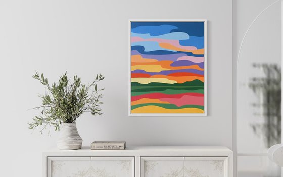 Sunset Over the Meadow