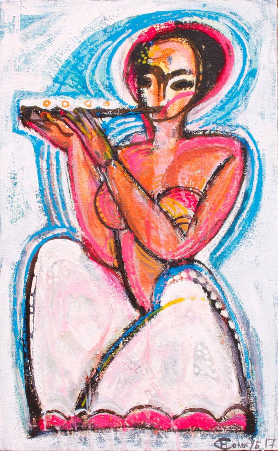 Woman with flute
