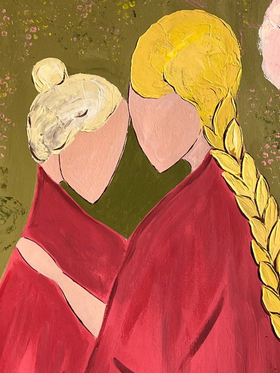 Mother Daughter Original Painting