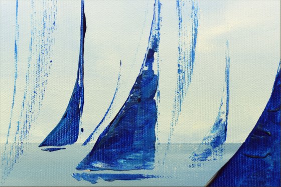 In Harmony - abstract seascape on canvas, ready to hang