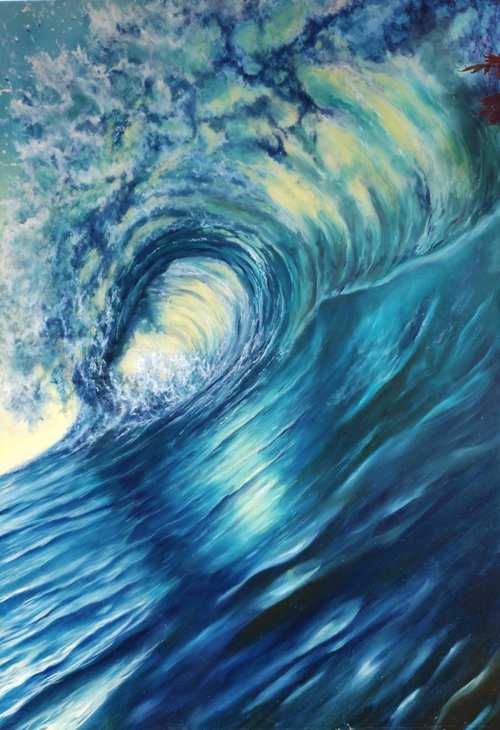 Don't bring me down, wave painting by Gianluca Cremonesi