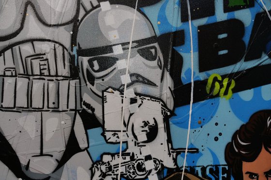 May The Force... 190cm x 100cm Star Wars Textured Urban Pop Art