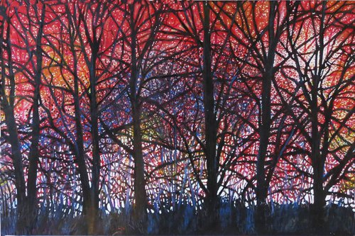 Silhouette Trees 2 by Roz Edwards