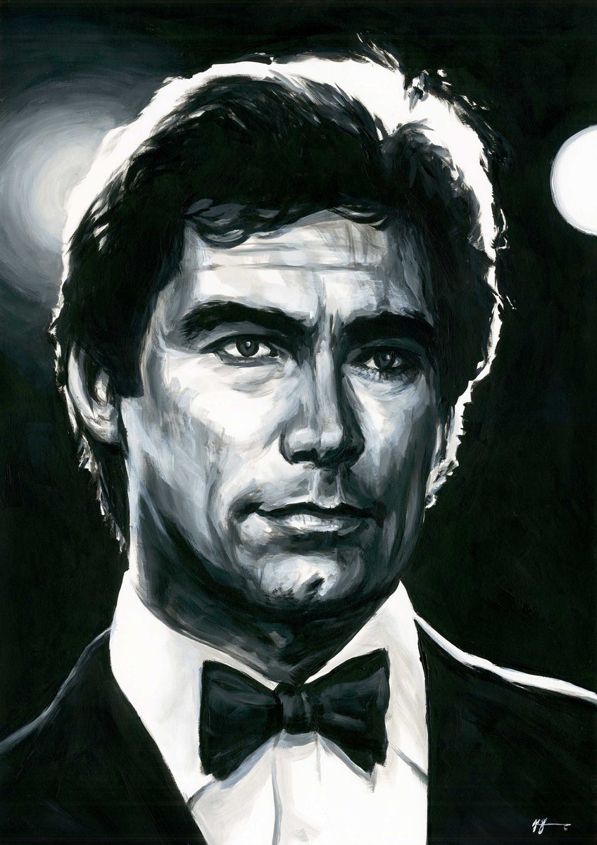 Timothy Dalton - James Bond 007 By Alex Stutchbury, 18 X 25, Artwork For Sale On Artfinder