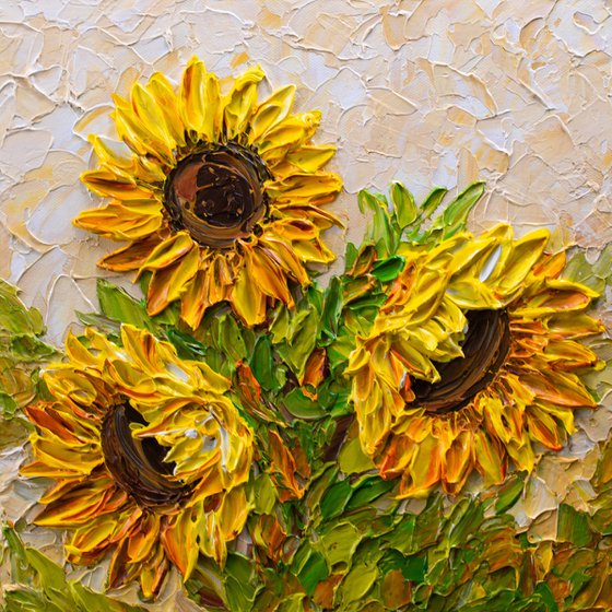 Sunflowers at Sunset