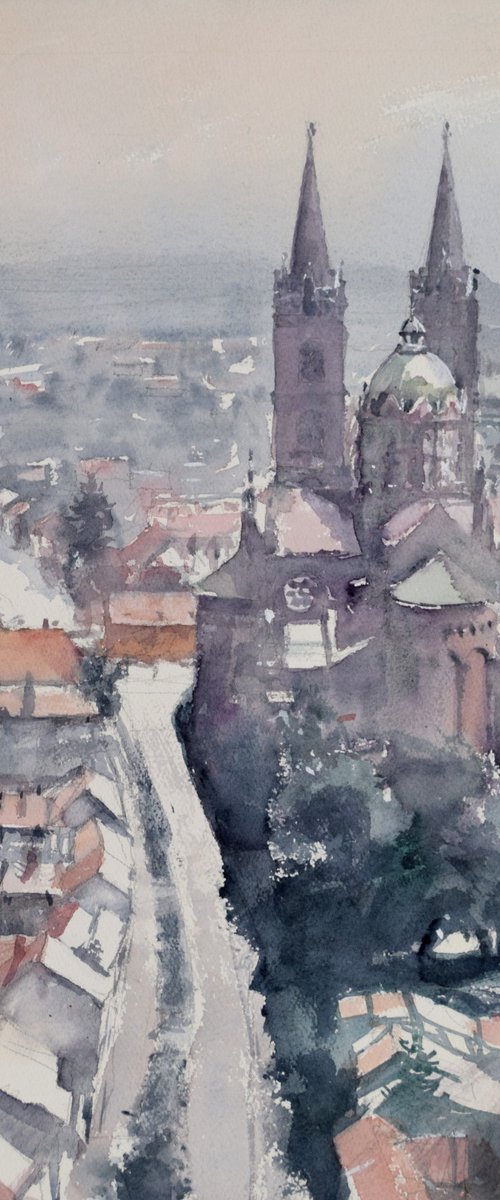 Djakovo, cathedral by Goran Žigolić Watercolors