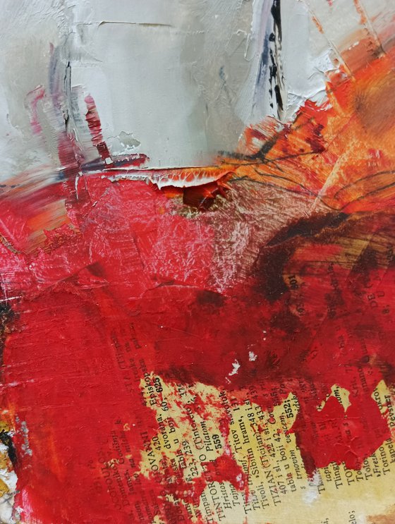 Thalia 16. Lady in red. Abstract woman painting