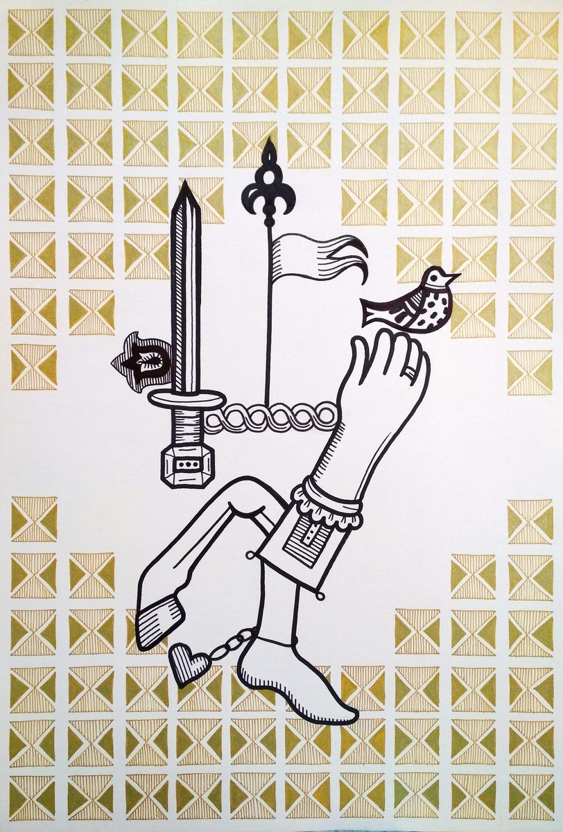 Still Life Ink Drawing By Andromachi Giannopoulou, 13 X 19, Erotokritos, Original Artwork