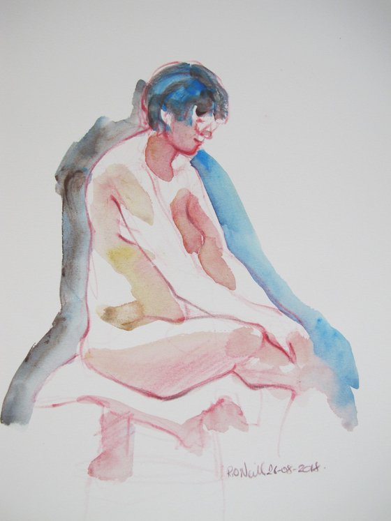 Seated female nude
