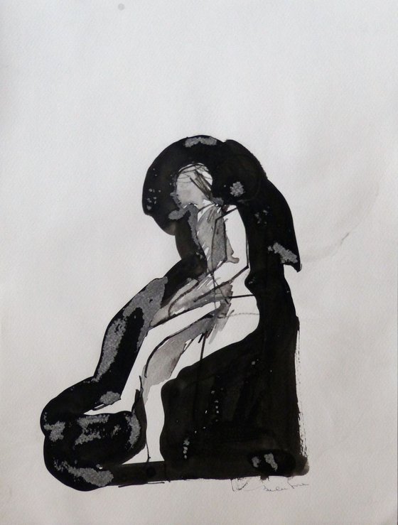 Figure 18P12 , Acrylic on paper 29x42 cm