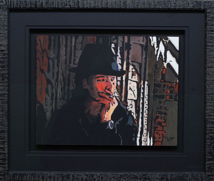 Cool Dude Framed Ready To Hang Acrylic Pai Artfinder
