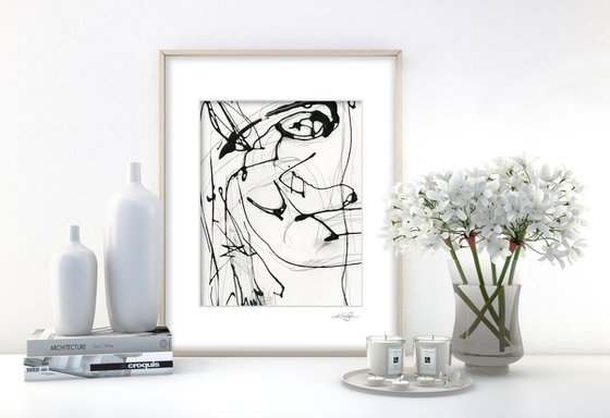 Doodle Nude 6 - Minimalistic Abstract Nude Art by Kathy Morton Stanion
