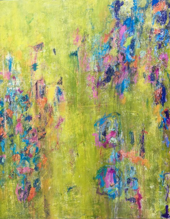 Field of Happiness - Large mixed media painting