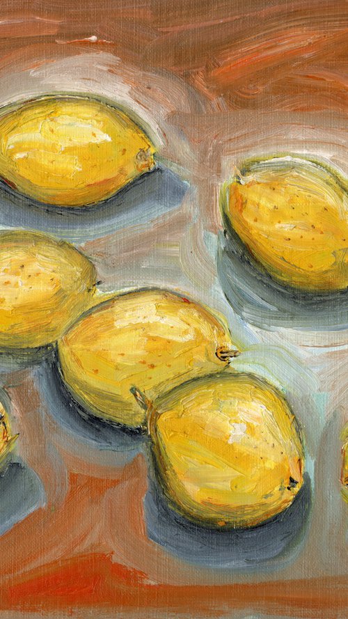 Lemons with Shadow by Sharyn Bursic