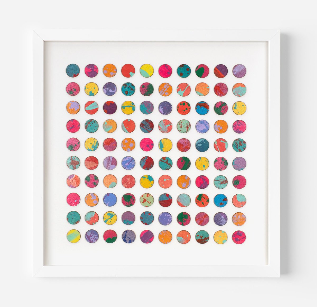 Geometric Abstract Painting By Amelia Coward, 22 X 22, Splash, Original Artwork