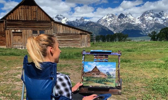 T.A. Moulton Barn and Tetons