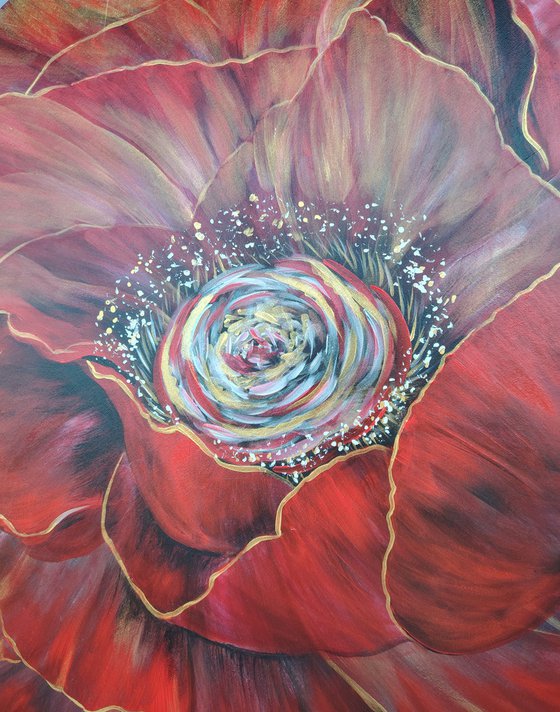 The Red Flower. Original.