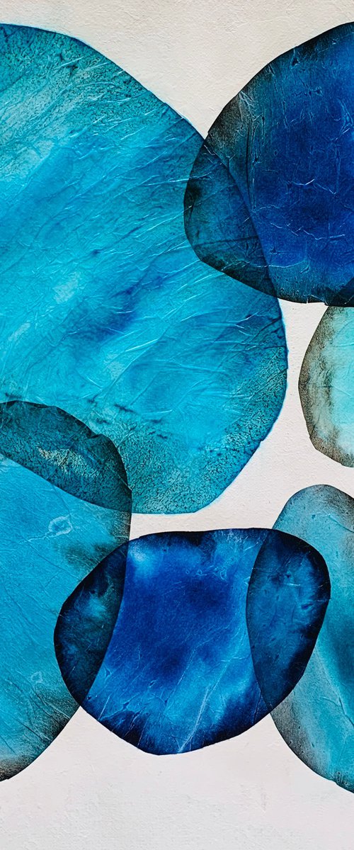 Beyond the sea no. 2723 blue abstract by Anita Kaufmann