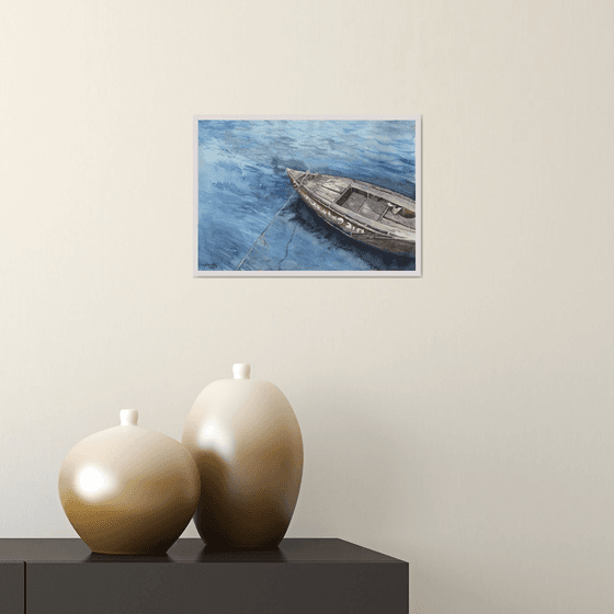 Boat on the river ganges