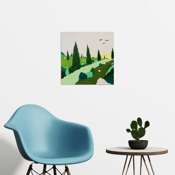 The way of cypresses.  (pop, landscape)