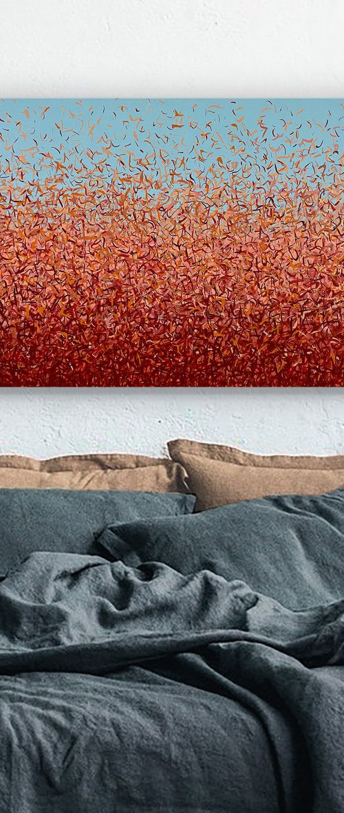 Gold Oondiri 152 x 76cm acrylic on canvas by George Hall