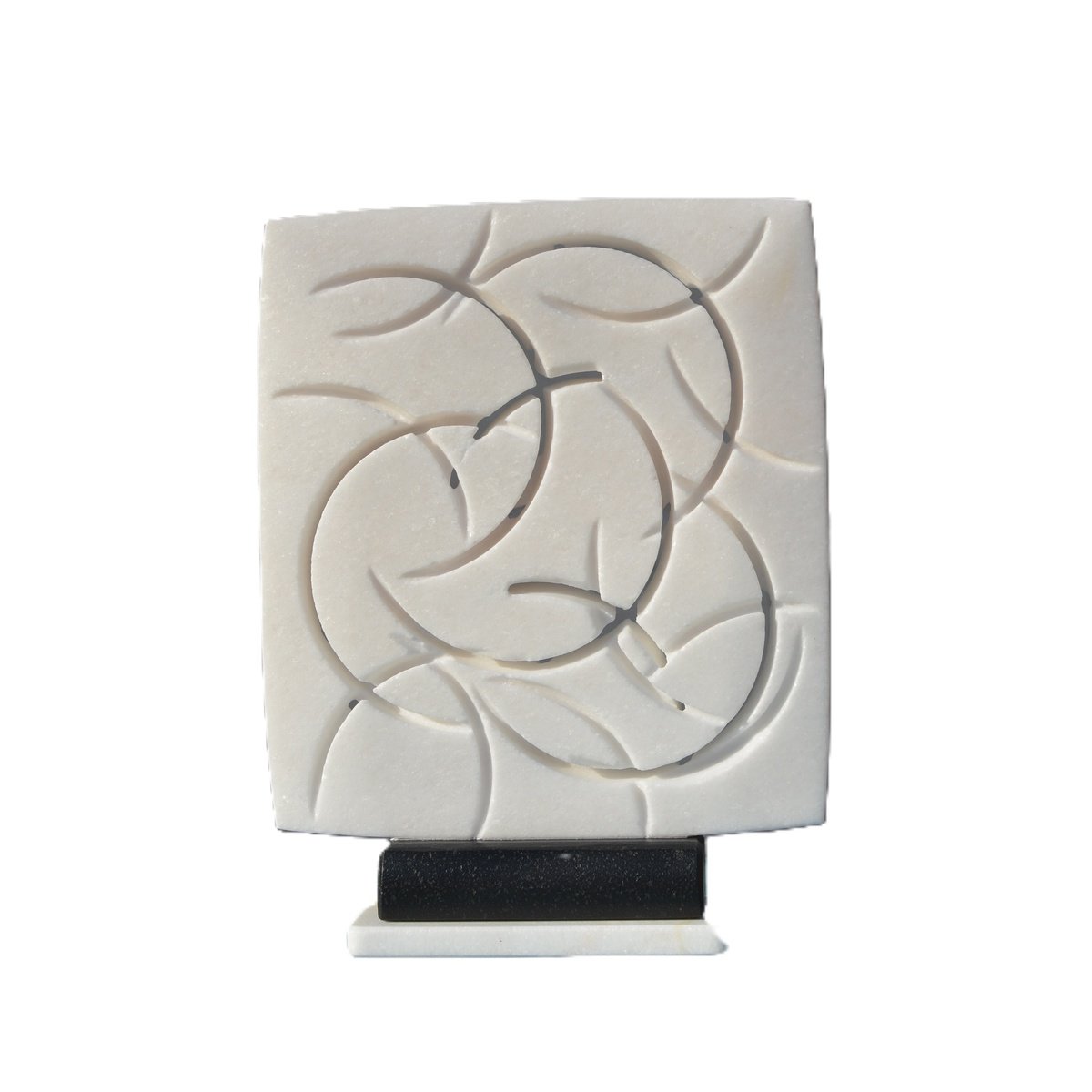 Abstract Stone Sculpture By Ognyan Chitakov, 8 X 11", "Fancy-Swirls", Original Artwork
