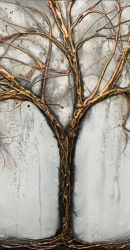 Copper Grey Tree by Carol Wood