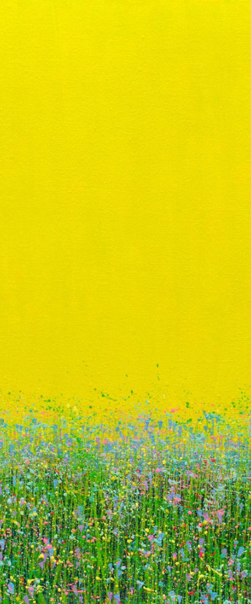 Yellow Sky with Spring Flowers by Marc Todd