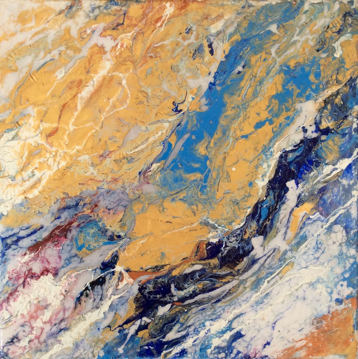 Abstract Metallic Acrylic Flow # Resin by Jan Rogers