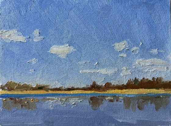 Sunny day on the lake