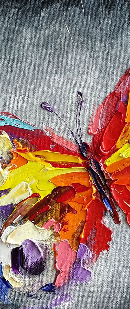 Peacock butterfly - butterfly, insects, oil painting, butterfly oil, butterfly art, gift, art by Anastasia Kozorez