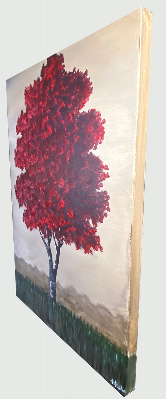 Single Red Tree