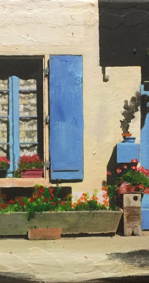 Blue Shutters, White Walls by Andrew  Reid Wildman
