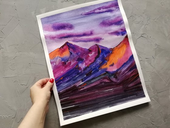 Moutain range painting