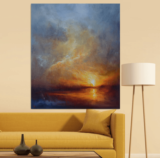 " When the evening speaks a thousand words "  W 110 x H 130 cm , SPECIAL PRICE !!!