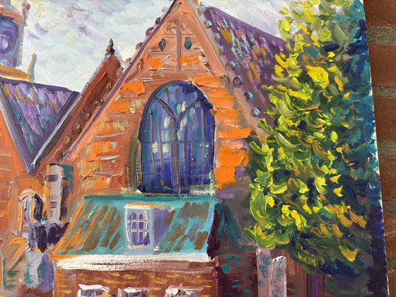 Old Church of Amsterdam Canal View