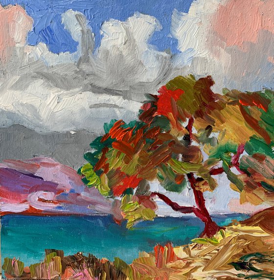 Landscape with the trees.