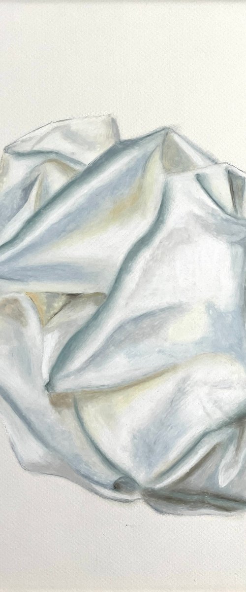 Satin White On White by Kristine Facchetti