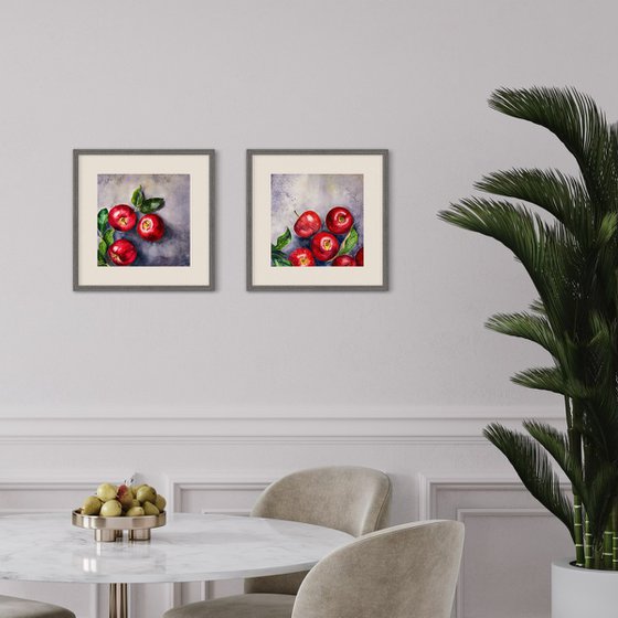 Red Apples on Cement v2