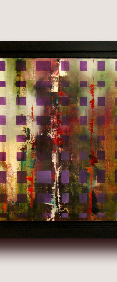 Abstract Oil Painting - Ab Squares iv by Matthew Withey