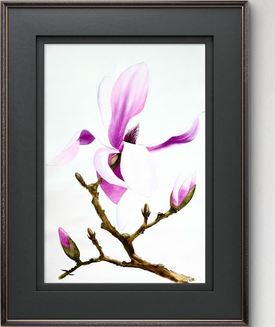 Diptych Wild Pink magnolia