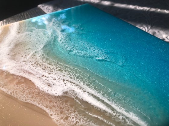 White Sand Beach Warm Touch Ocean Painting