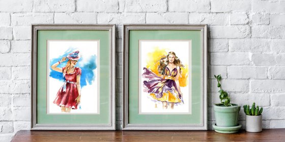 Diptych 'Fashion Women.'