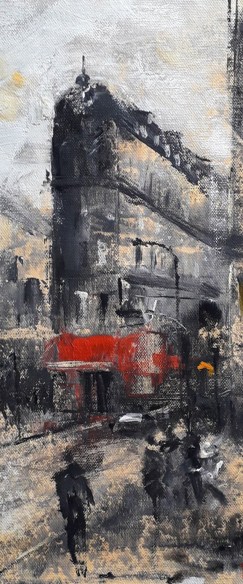 A day in the big city. Canvas painting by Alexander Zhilyaev